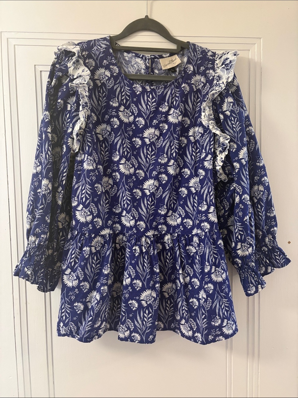 Universal Thread Floral Ruffle Long-Sleeve Top